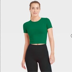 Zara Emerald Green Women's Crop Top